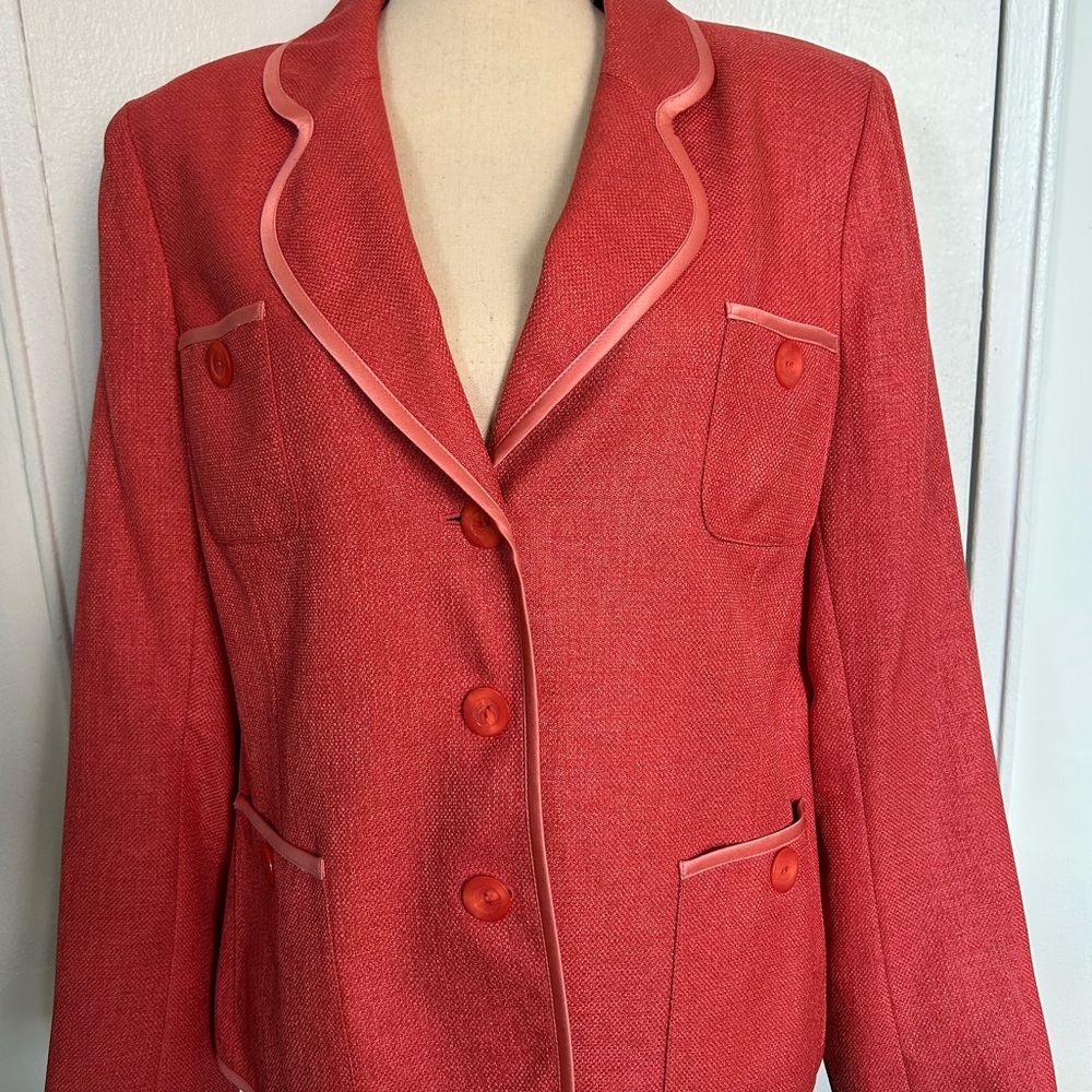 Beautiful, Classy, Melon/Orange Color Blazer by GALLANT New York, Size 14